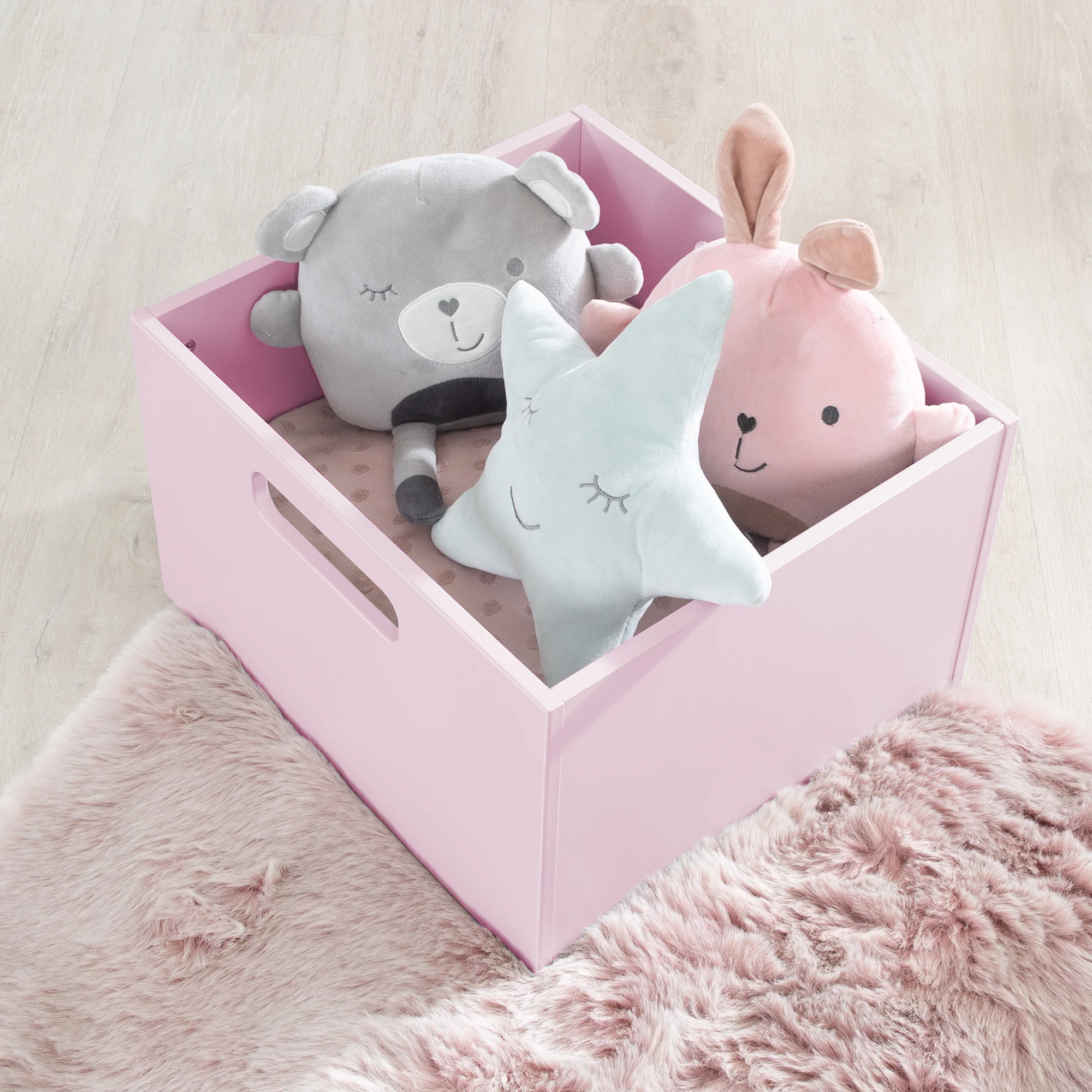 Aufbewahrungsbox für Kinderzimmer, Stauraum für Spielzeug, Deko, pink - Image 5