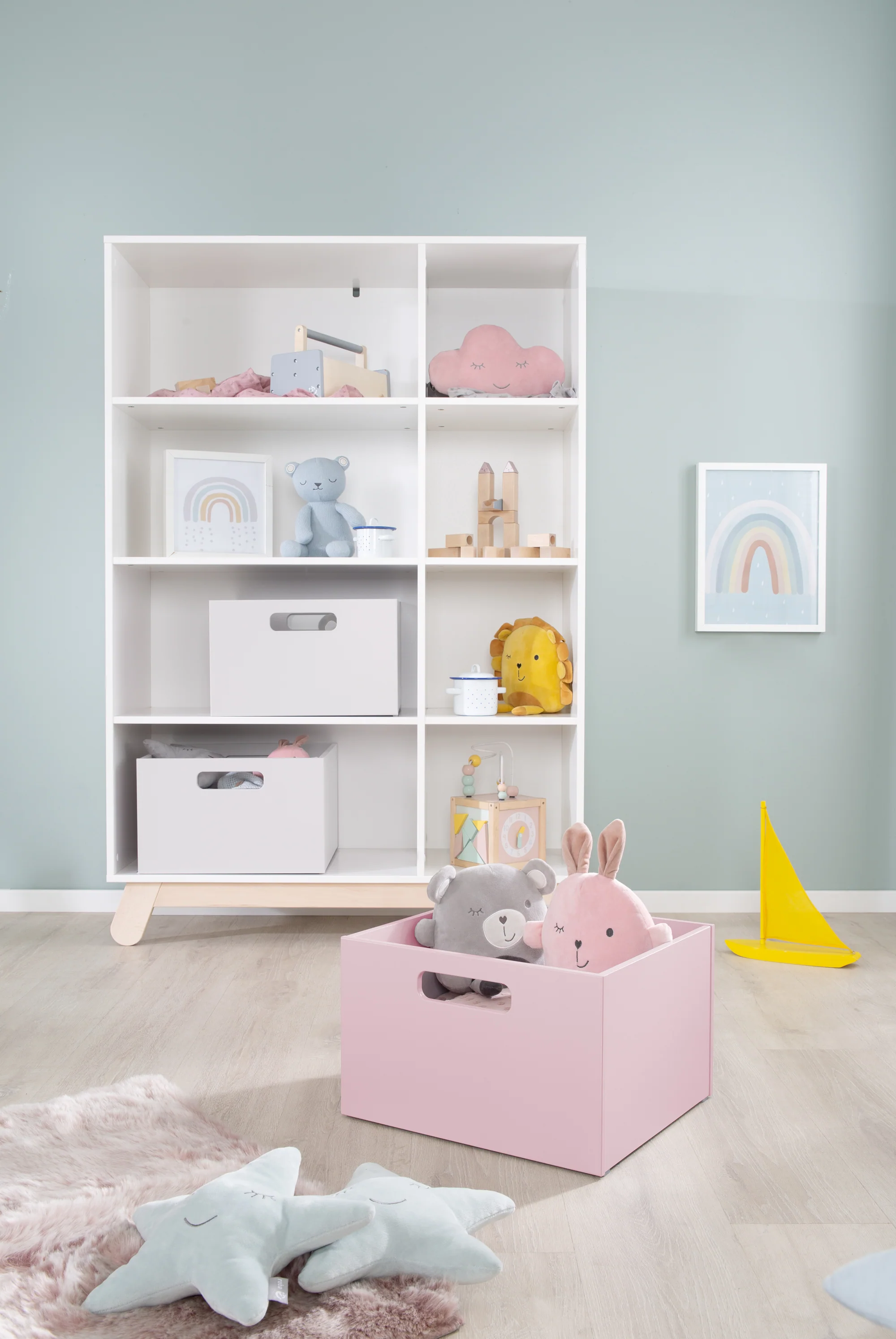 Aufbewahrungsbox für Kinderzimmer, Stauraum für Spielzeug, Deko, pink - Image 9