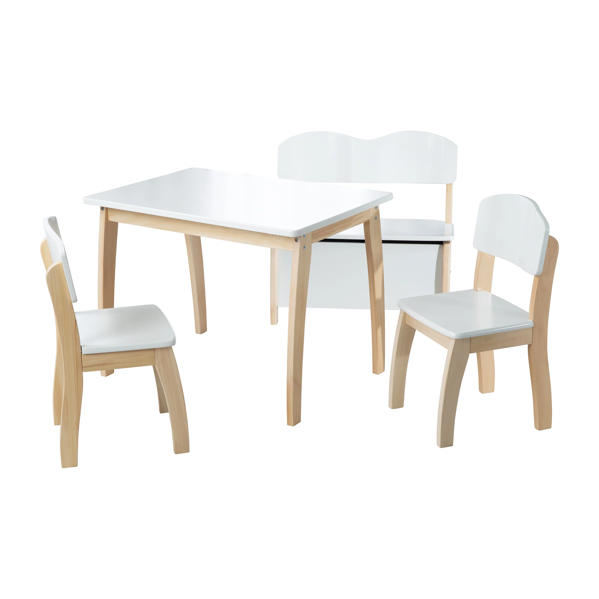 Kinderstuhl mit Lehne, weiß lackiert, HxBxT: 61,5 x 33 x 33,5 cm, Sitzhöhe 31,5 cm - Image 2