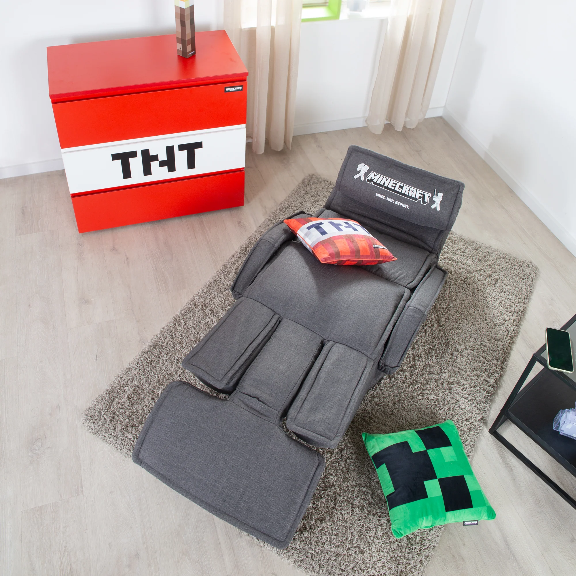 Gaming-Sessel 'Minecraft' mit Arm-, Bein- und Nackenstütze - inkl. Tastatur-Halterung - Image 24