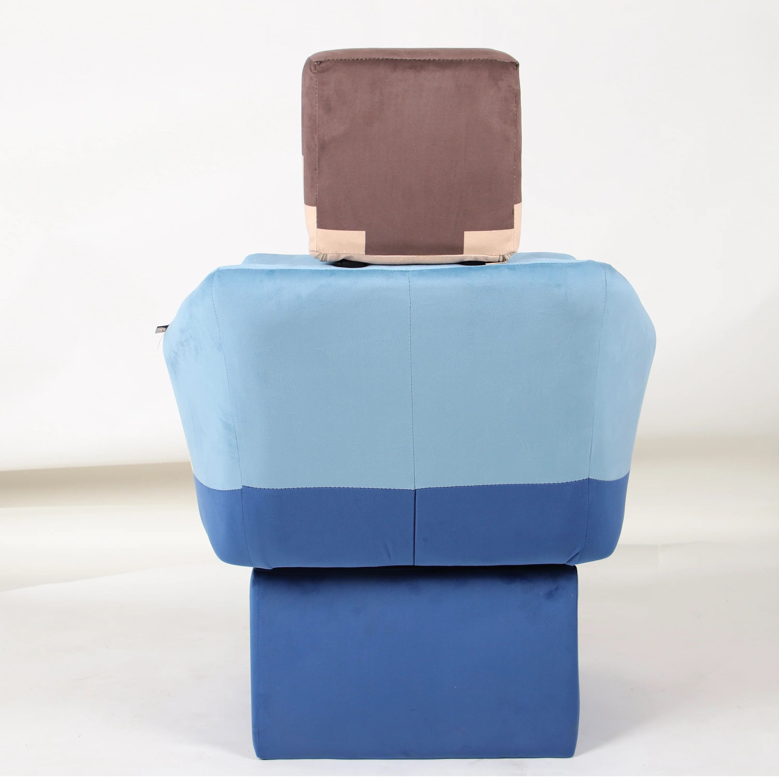 Drehsessel 'Minecraft' - Design Steve mit Arm- & Kopfstütze - Blau / Beige - Image 7