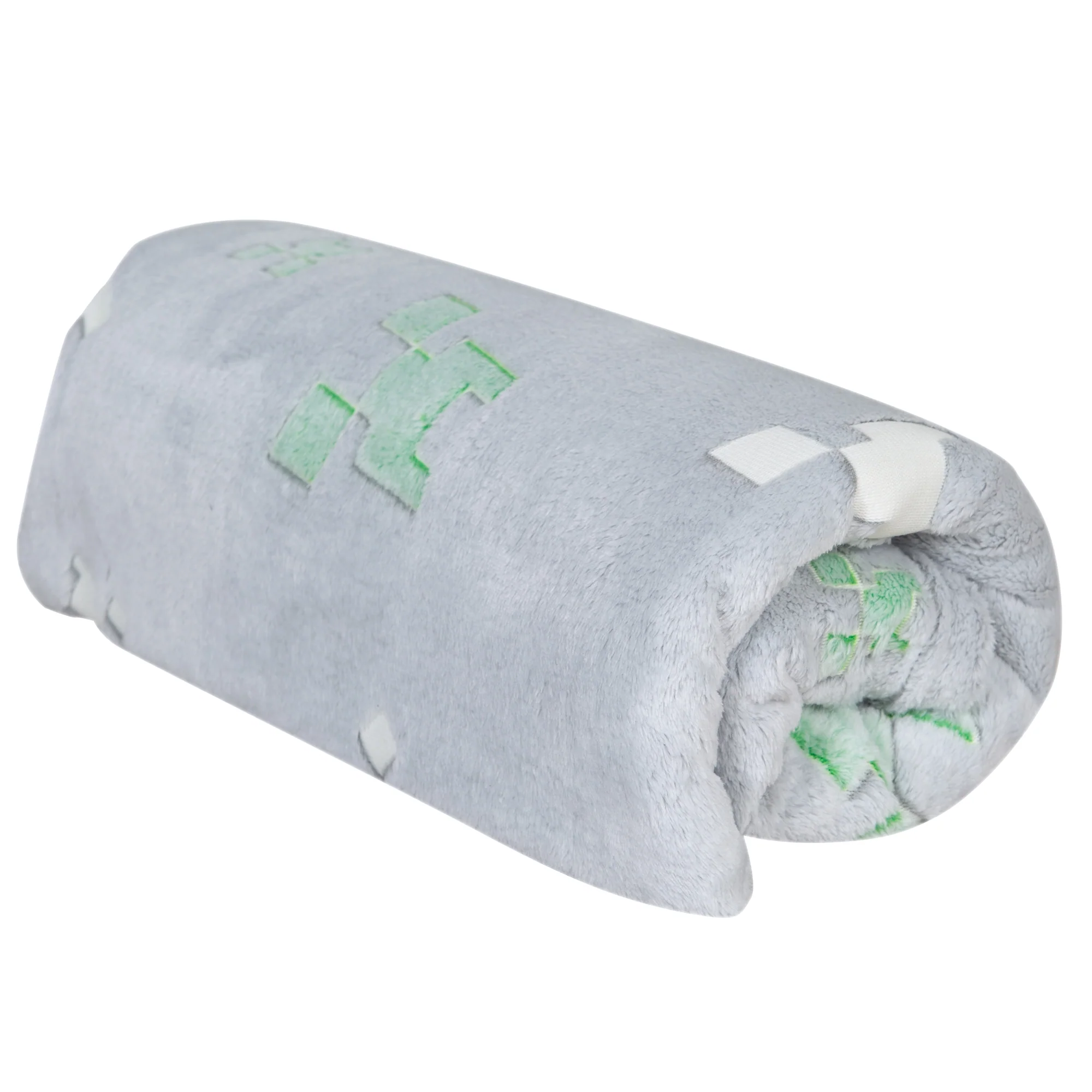 Kuscheldecke 'Minecraft' mit Glow-in-the-Dark-Funktion - Hellgrau / Grün - Image 3