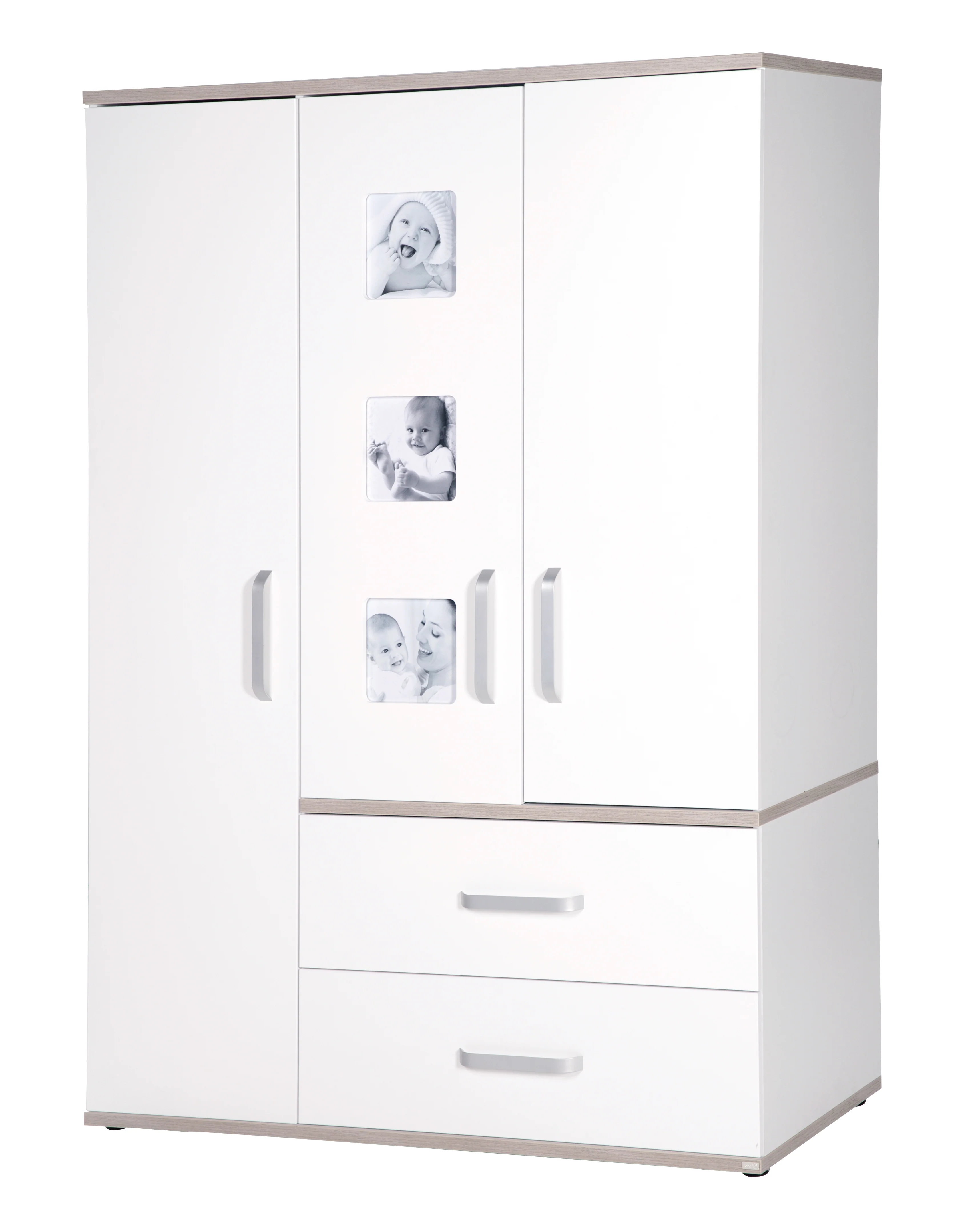 Kindermöbelset 'Moritz', 3-teilig, mit Kinderbett 70 x 140 cm, Wickelkommode & Schrank, weiß - Image 10