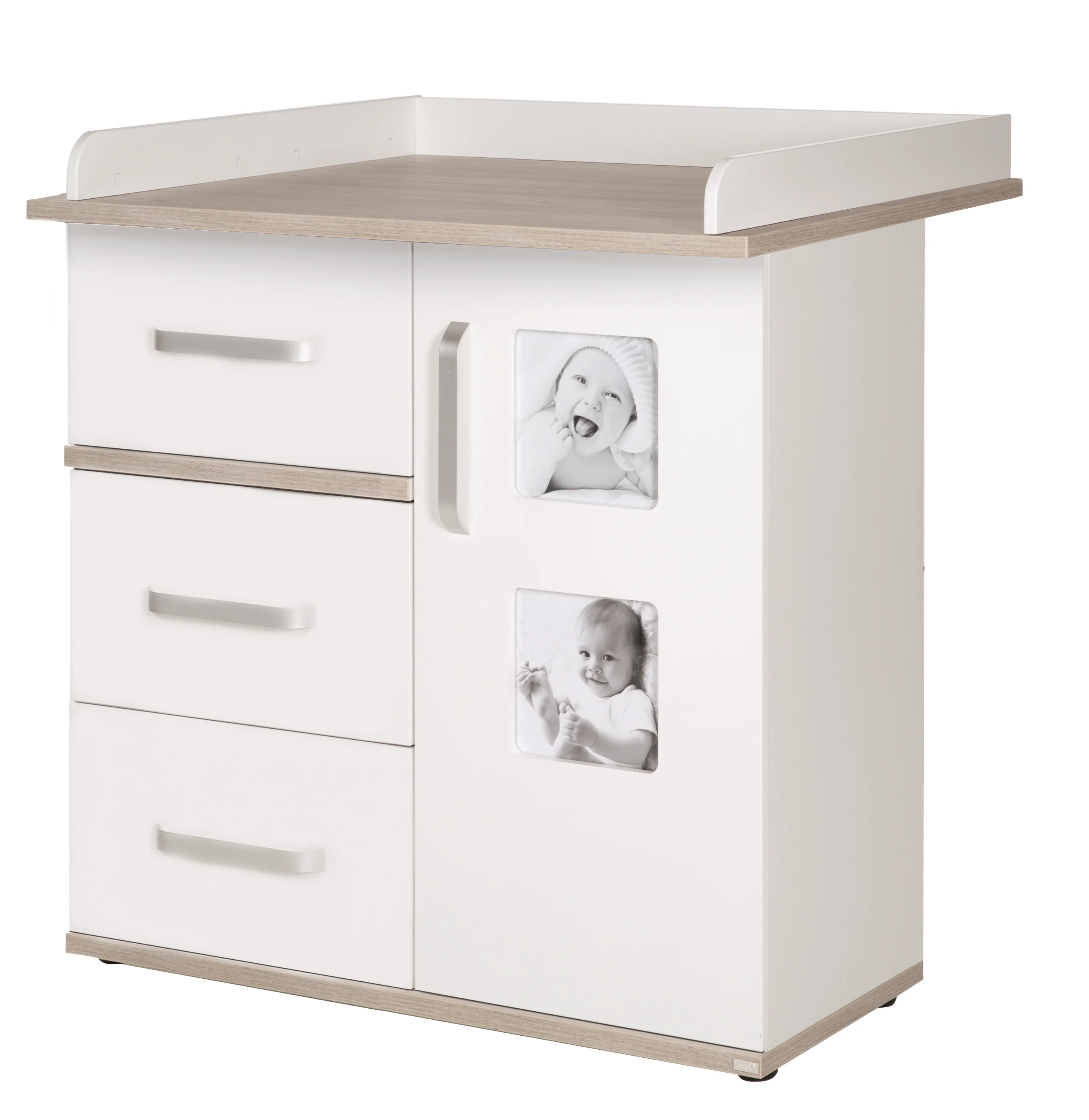 Kindermöbelset 'Moritz', 3-teilig, mit Kinderbett 70 x 140 cm, Wickelkommode & Schrank, weiß - Image 9