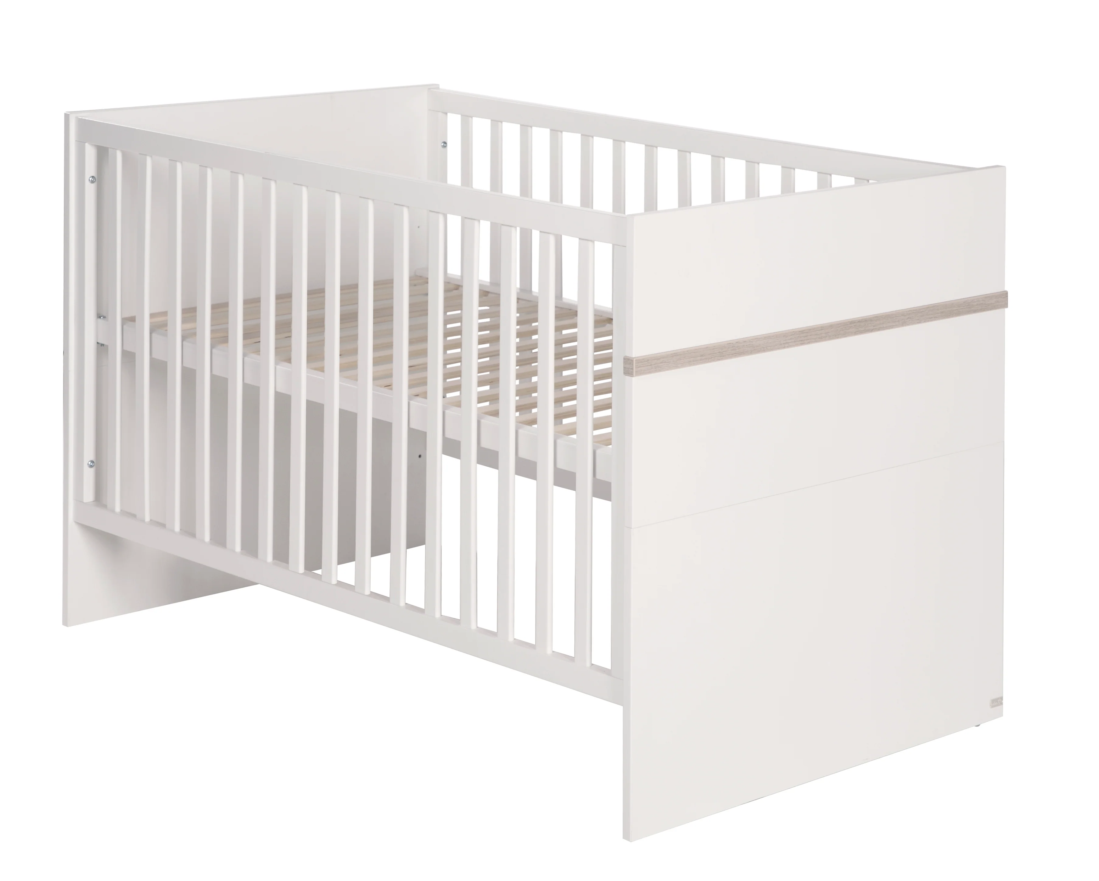 Kindermöbelset 'Moritz‘, 3-teilig, mit Kinderbett 70 x 140 cm, Wickelkommode breit & Schrank, weiß - Image 3