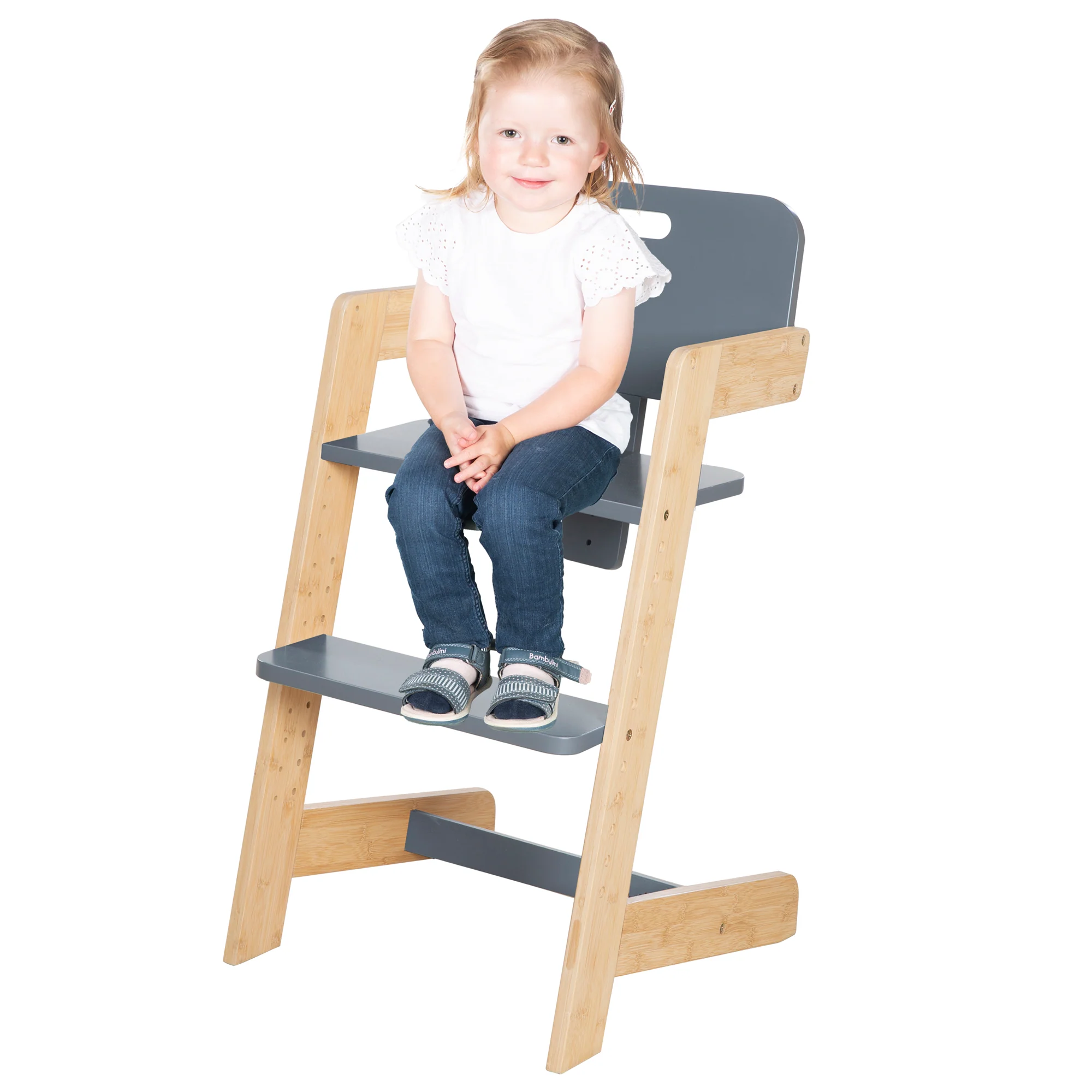 Babyhochstuhl 'Nature Up' mit abnehmbarem Essbrett - Bambus natur / Anthrazit - Image 3