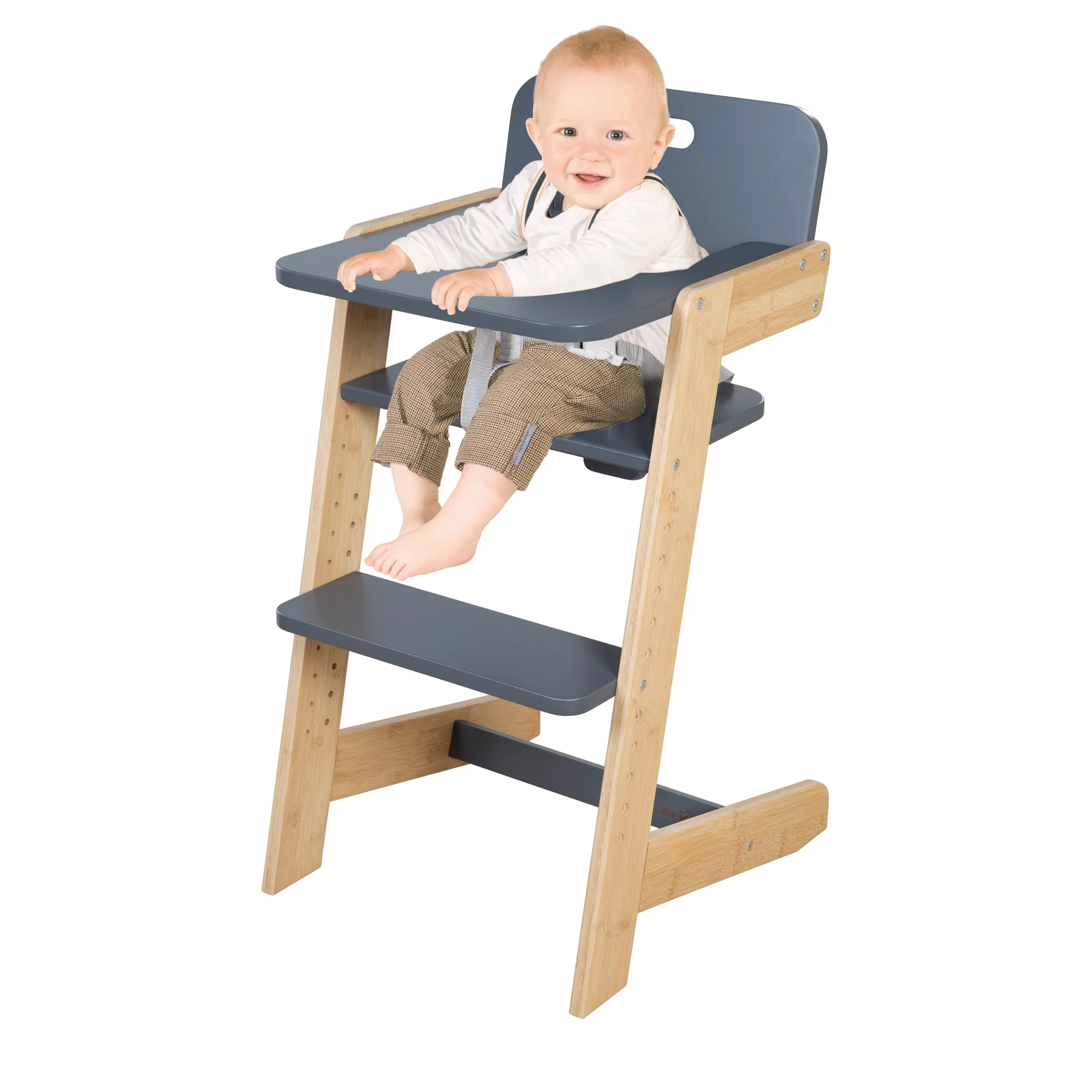 Babyhochstuhl 'Nature Up' mit abnehmbarem Essbrett - Bambus natur / Anthrazit - Image 4