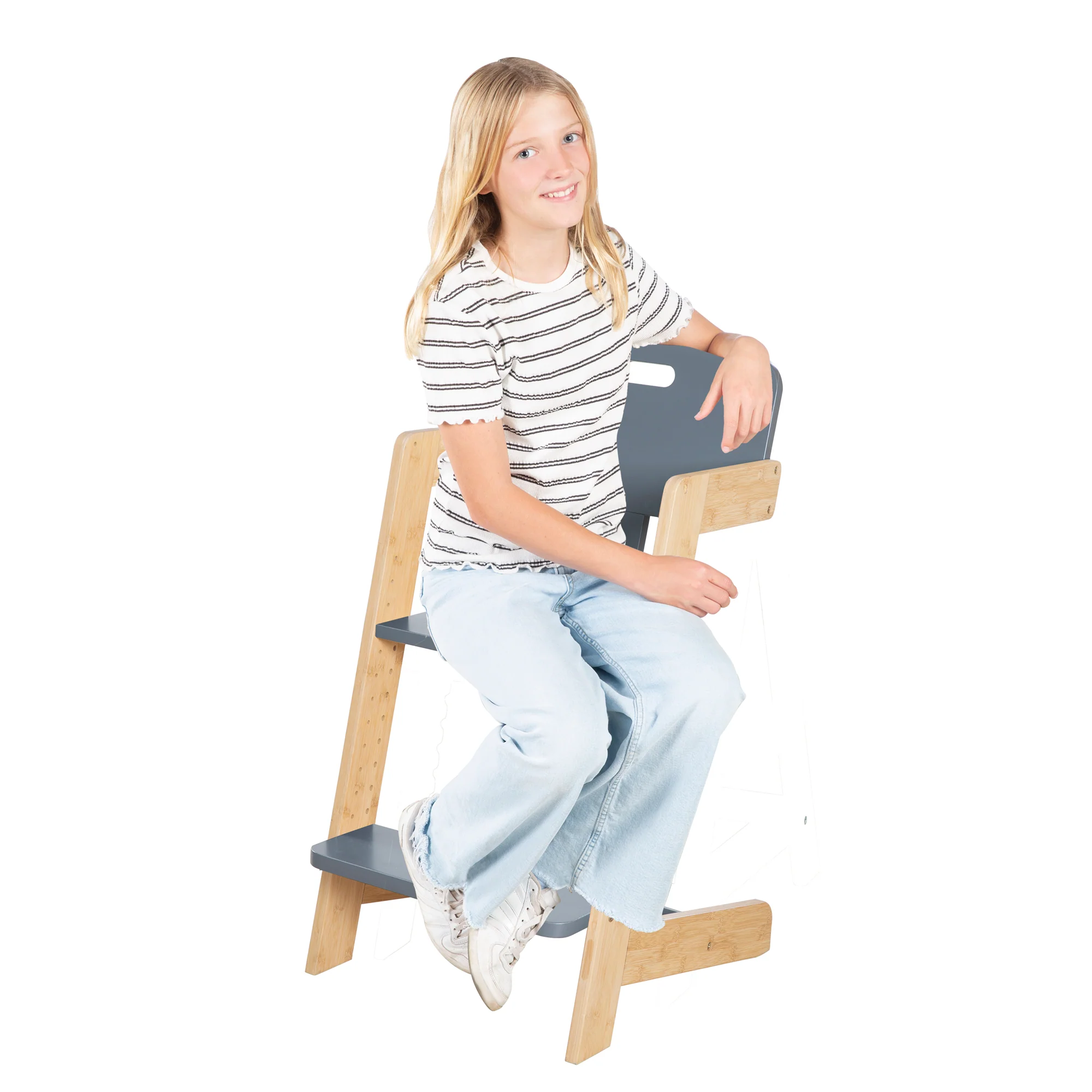 Babyhochstuhl 'Nature Up' mit abnehmbarem Essbrett - Bambus natur / Anthrazit - Image 7