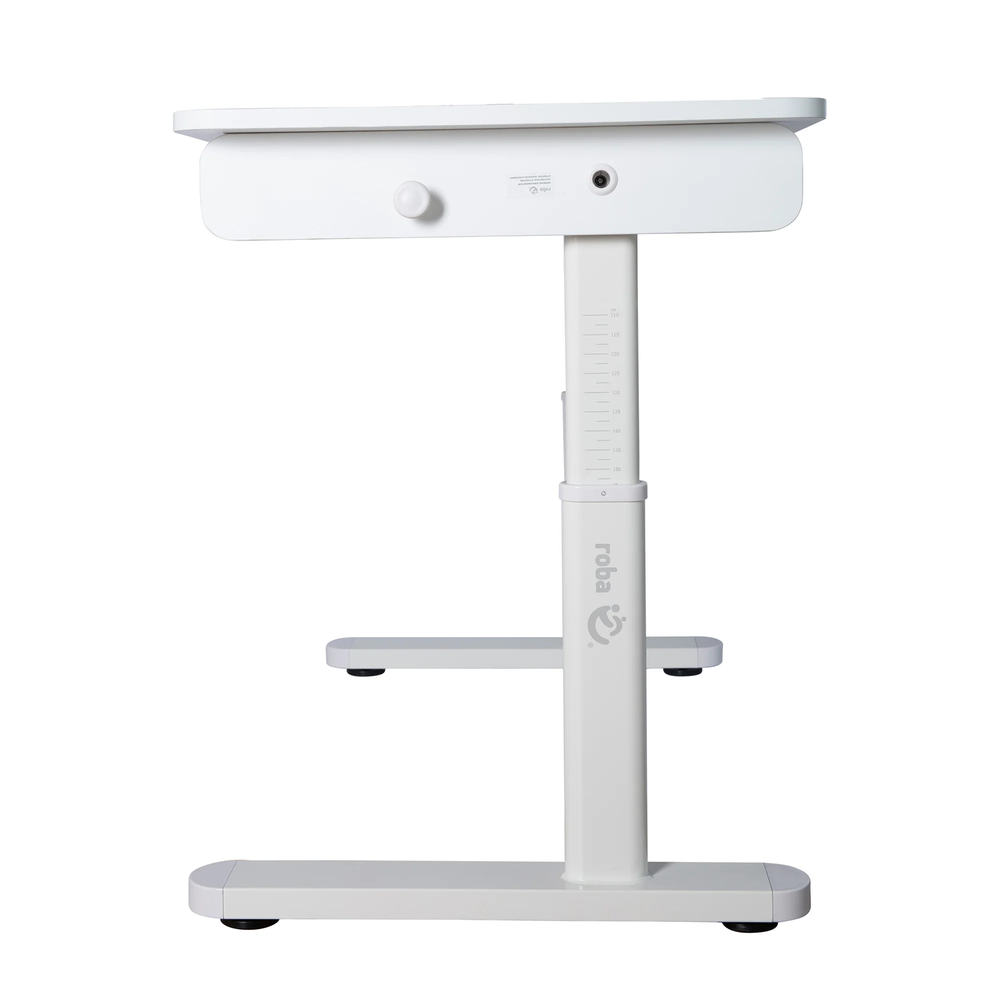 Schreibtisch Basic weiß - Höhenverstellbarer Kinderschreibtisch 62-78 cm - Ergonomischer Tisch für Kinderzimmer & Jugendzimmer - Ohne Schublade - 110x60 cm - Modernes Design - Stabil & Pflegeleicht - Image 4