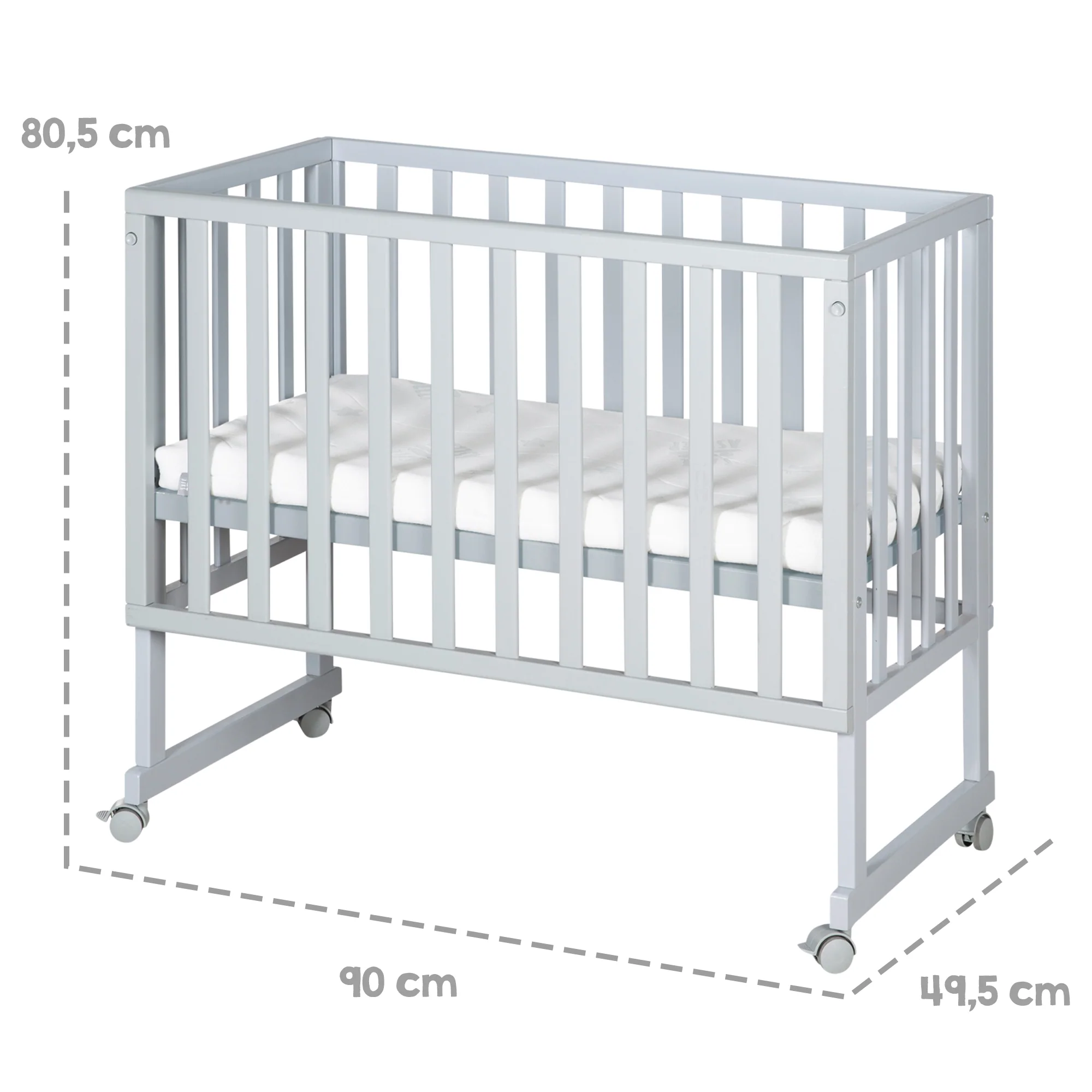 Stuben- & Beistellbett 'roba Style' 3 in 1 in taupe inkl. Matratze & Nestchen - Image 11