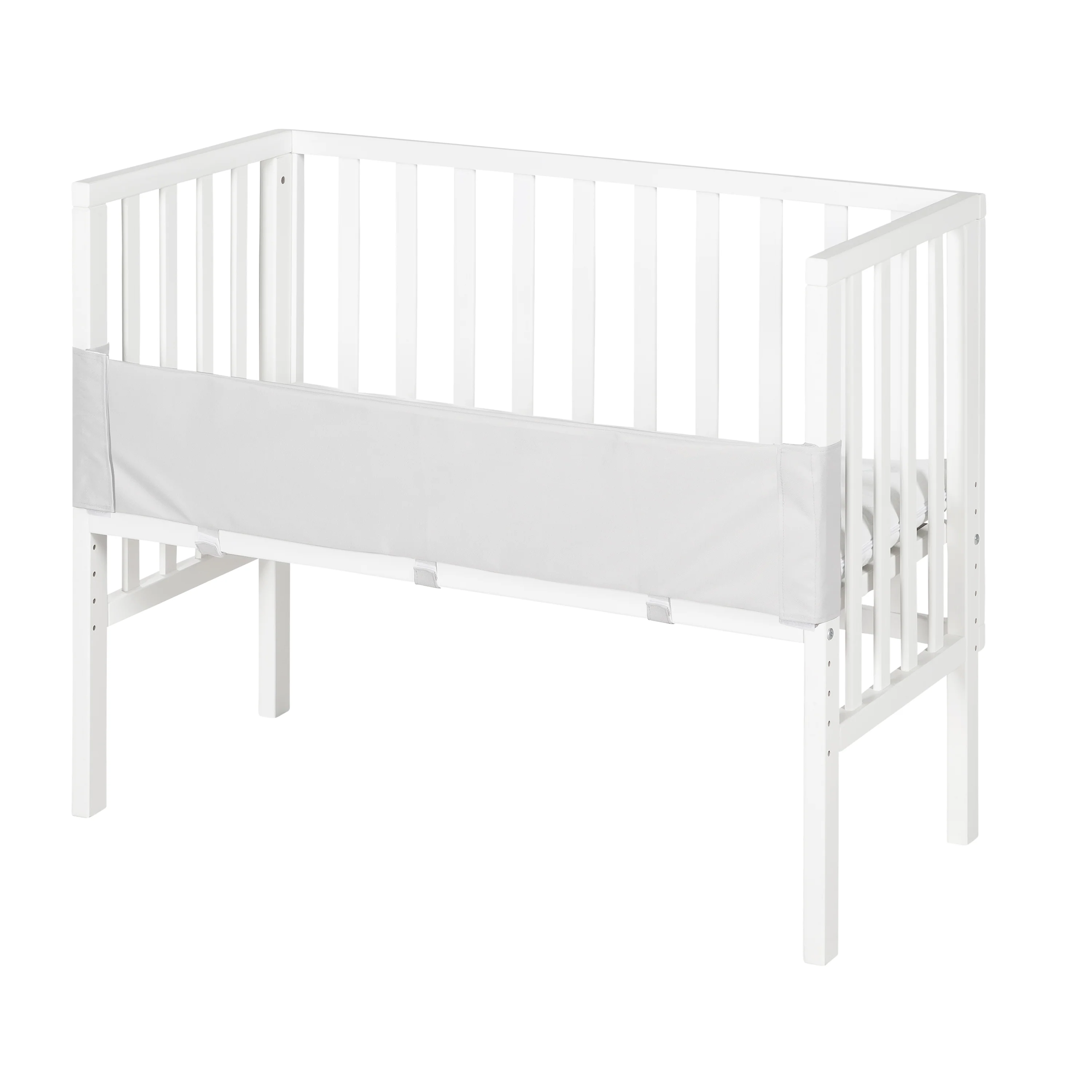 Beistellbett 2in1 'safe asleep®' mit Barriere & Matratze - für alle Elternbetthöhen - Holz weiß - Image 13