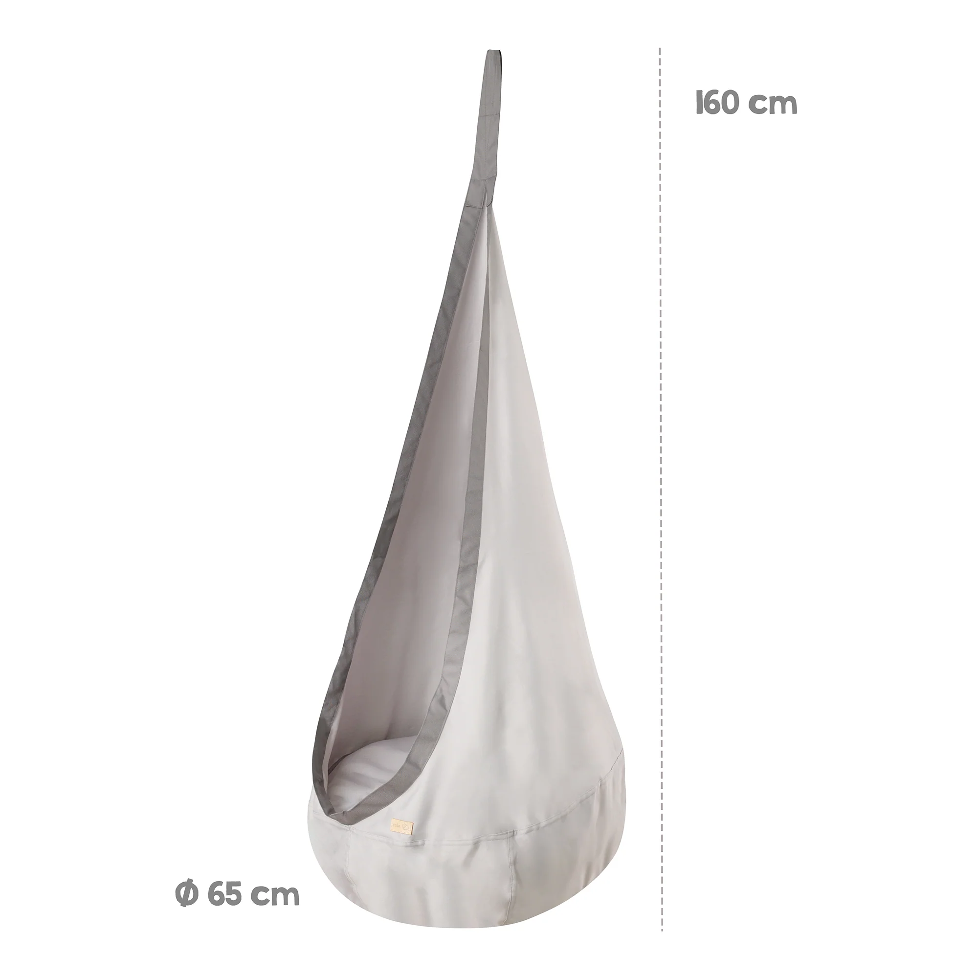 Hängesack grau, Kinder Hängesitz/Hängesessel/Sitzsack fürs Kinderzimmer oder draußen - Image 9