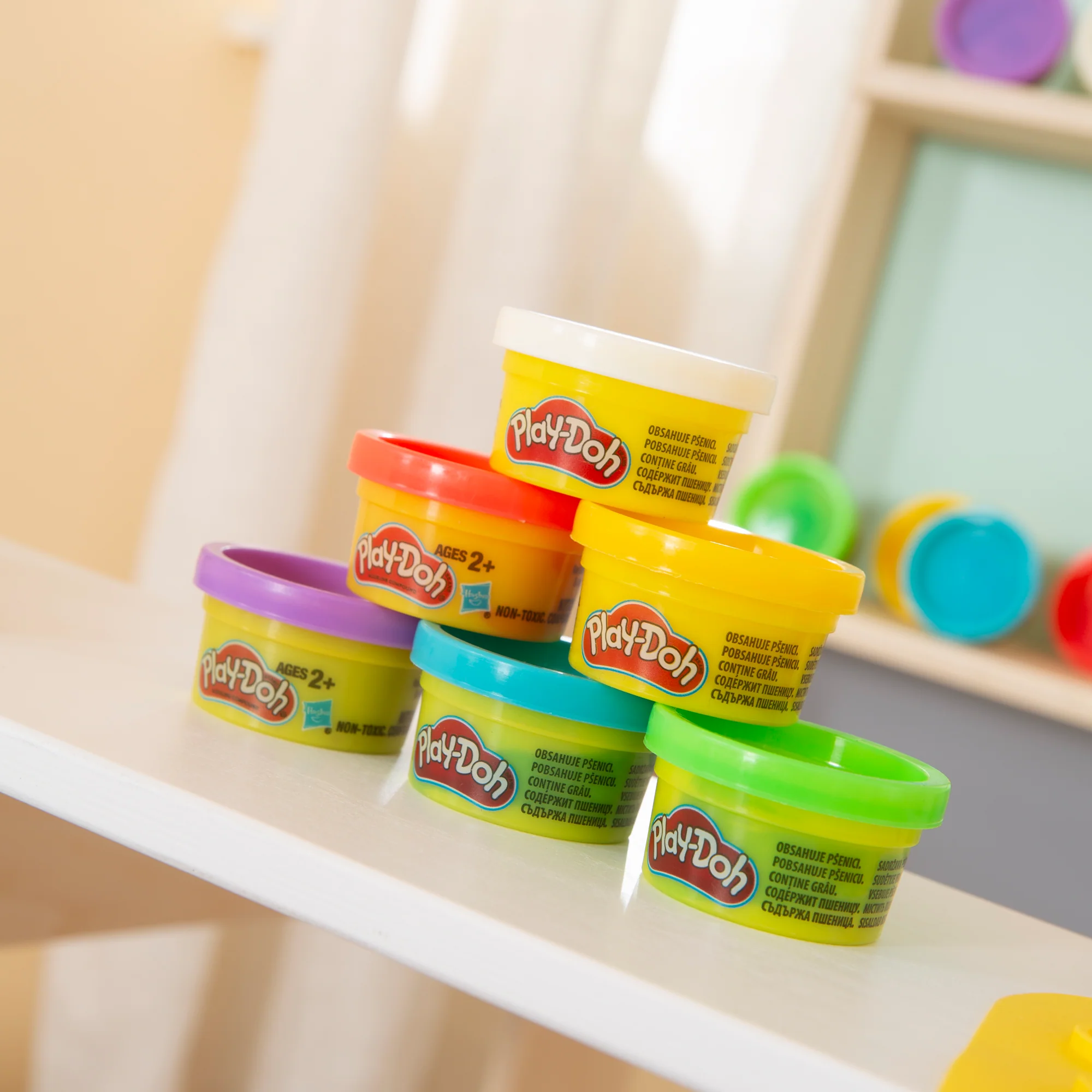 roba x Play-Doh Starterset - 3D-Kreativmatte, Holzwerkzeuge, 6 Knetdosen - Image 9